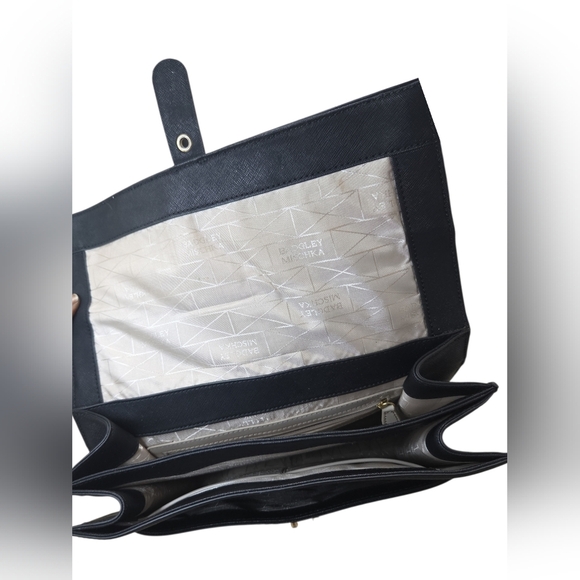 Badgley Mitchka Black Saffiano Leather Lena Satchel - Picture 8 of 15